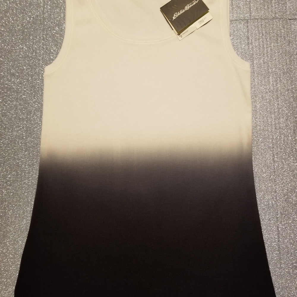 Eddie Bauer Women's Ombre Tank Top - Cream and Black